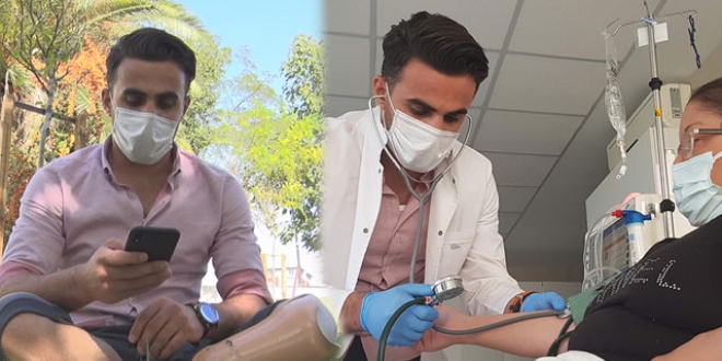 Çocukken kaybettiği bacağı, onu doktorluğa taşıdı