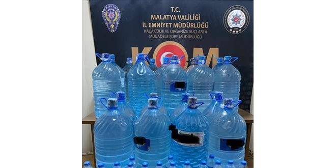 Malatya'da 447 litre sahte içki ele geçirildi