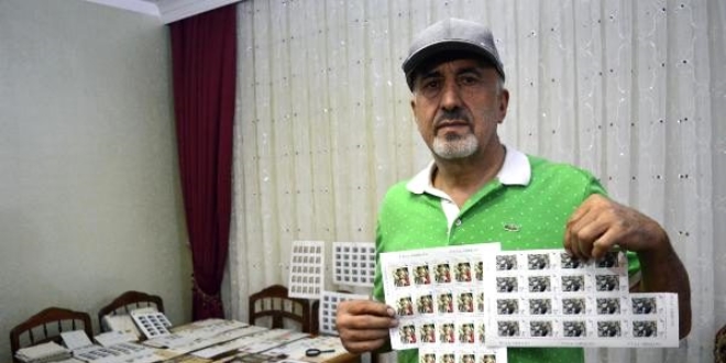 Yarım asırdır pul biriktiriyor
