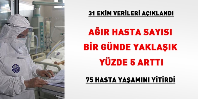 Ağır hasta sayısı bir günde yaklaşık yüzde 5 arttı
