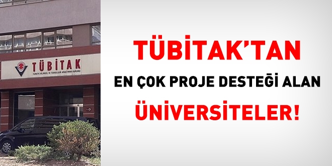 TÜBİTAK'tan en çok proje desteği alan üniversiteler!