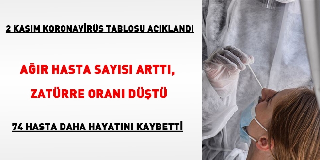 Günlük koronavirüs tablosu açıklandı