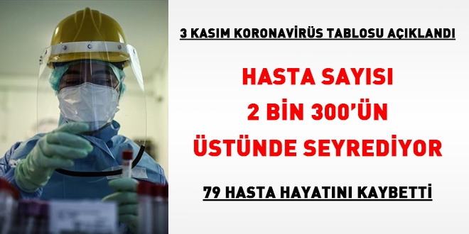 Hasta sayısı 2 bin 300'ün üstünde seyrediyor
