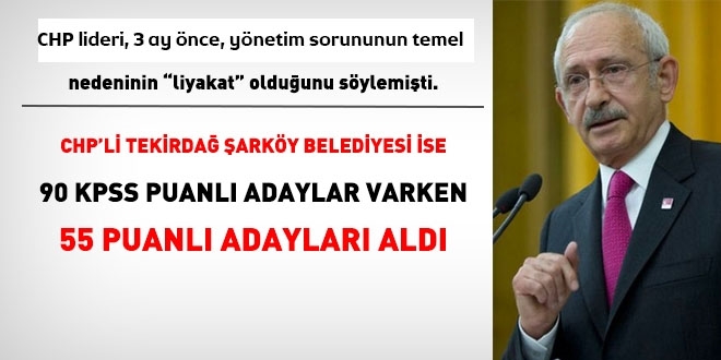 Tekirdağ Şarköy Belediyesinden Liyakat (!) örnekliği