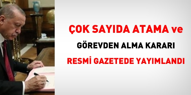 ok sayda atama karar Resmi Gazete'de yaymland