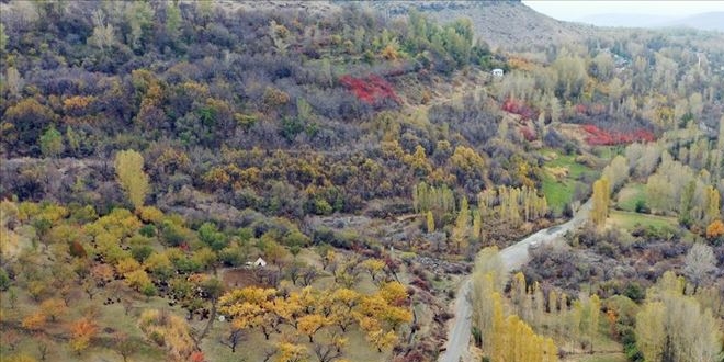 Üçkaya Vadisi güz renkleriyle kartpostalı aratmıyor