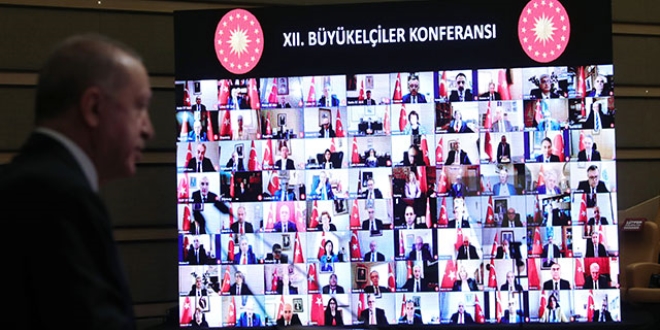 Yerli video konferans sistemi 149 büyükelçiyi buluşturdu