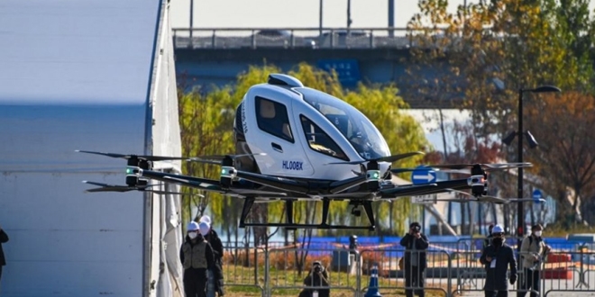 Güney Kore'de drone taksiler ilk insansız uçuşlarını gerçekleştirdi