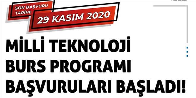 'Milli Teknoloji Burs Programı'na başvurular başladı