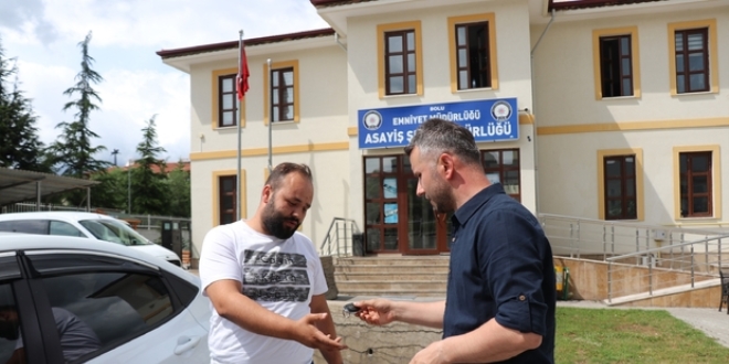 Çalındığı için umudunu kestiği otomobiline kavuştu