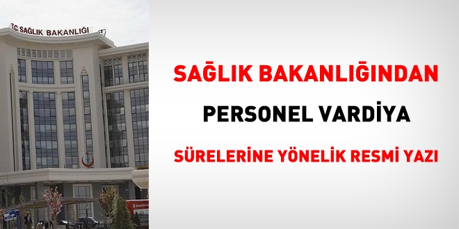 Salk Bakanl: Personel vardiyalar 14 gnlk dzenlensin