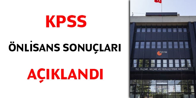 2020 KPSS Önlisans sonuçları açıklandı