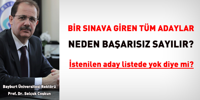 Üniversite, küsuratla tüm adayları başarısız sayarak mağdur etti!