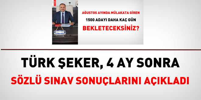 Türkiye Şeker Fabrikaları, 4 ay sonra sonuçları açıkladı