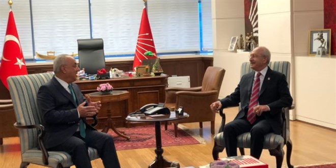 Kılıçdaroğlu, DSP Genel Başkanı Aksakal'ı ağırladı