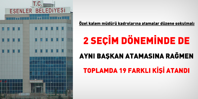 Özel kalem müdürü kadrolarına atamalar düzene sokulmalı: 2 dönemde 19 kişi
