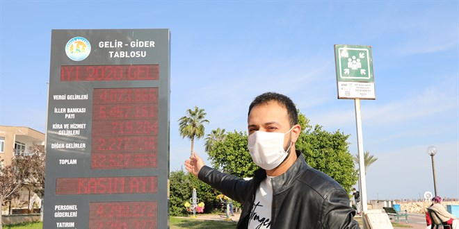 Belediyenin gelir-gider tablosu, ışıklı panolarda kesintisiz yayınlanıyor