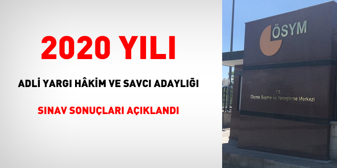 Hakimlik sınav sonuçları açıklandı