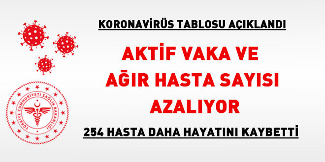 Aktif vaka ve ağır hasta sayısı azalıyor