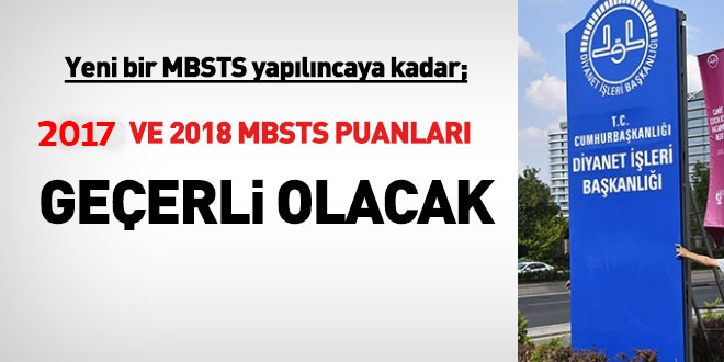 Diyanet: Yeni bir MBSTS yapılana kadar eski puanlar geçerli olacak