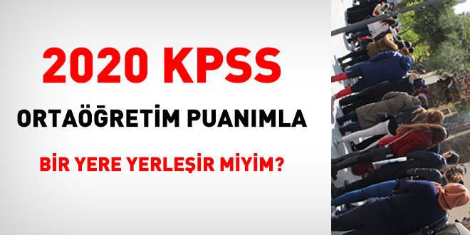 KPSS Ortaöğretim puanımla bir yere yerleşir miyim?
