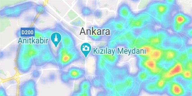Ankara'da koronavirs haritas yeile dnyor