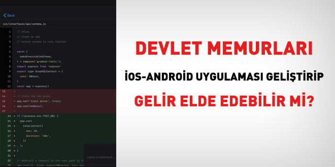 Devlet memuru İOS-Android uygulaması geliştirip gelir elde edebilir mi?