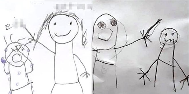 İstismarı çizerek anlattılar: Anne ve üvey baba tahliye edildi