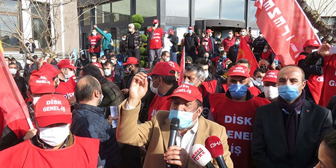Kadıköy Belediyesi şirketinde çalışanlardan eylem