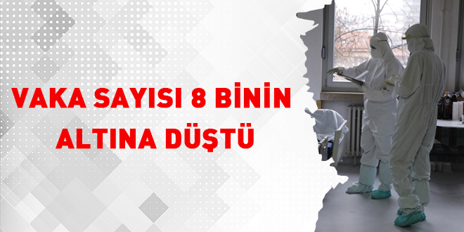 Vaka sayısı 8 binin altına düştü