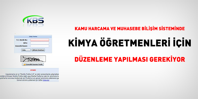 KBS'de, kimya öğretmenleri için düzenleme yapılması gerekiyor