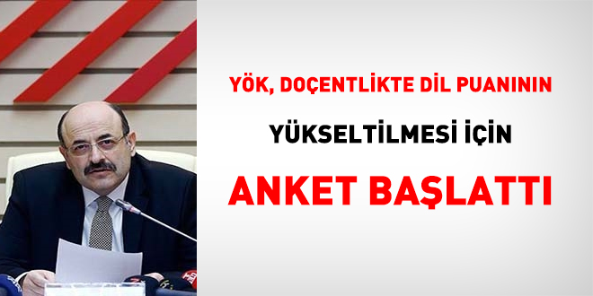 YK, Doentlikteki dil puannn ykseltilmesi iin anket balatt