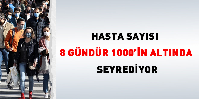 Hasta sayısı 8 gündür binin altında seyrediyor
