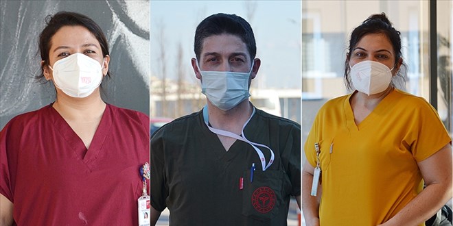 Kovid-19'un fedakar savaşçıları 7/24 görevini sürdürüyor