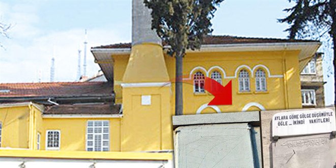 250 yıllık güneş saatine badana