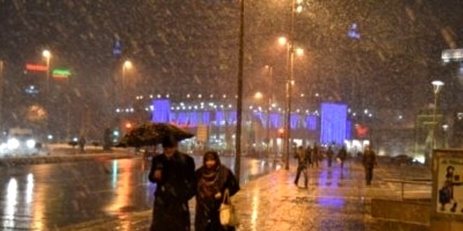 Ankara için bu gece kar ve buzlanma uyarısı