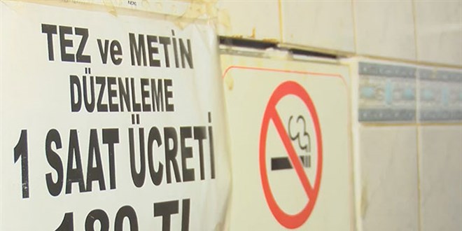 Parayla tez yazma işi devam ediyor