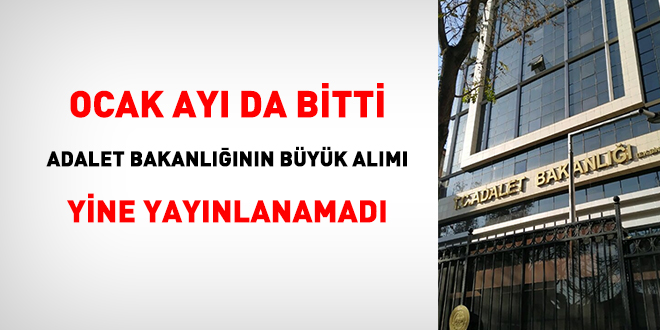 Ocak da bitti, Adalet Bakanlığının büyük alımı yine yayınlanamadı