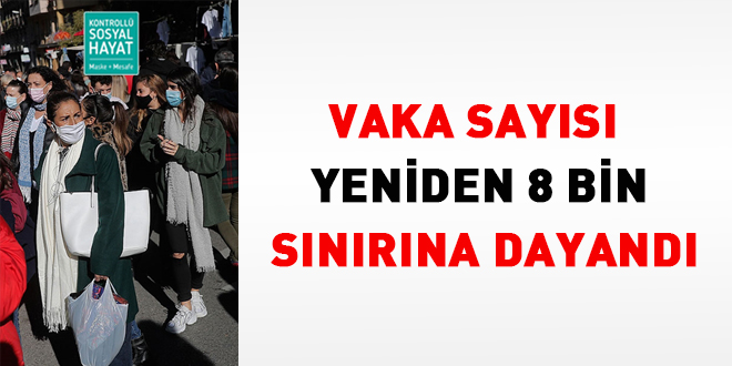 Vaka sayısı yeniden 8 bin sınırına dayandı