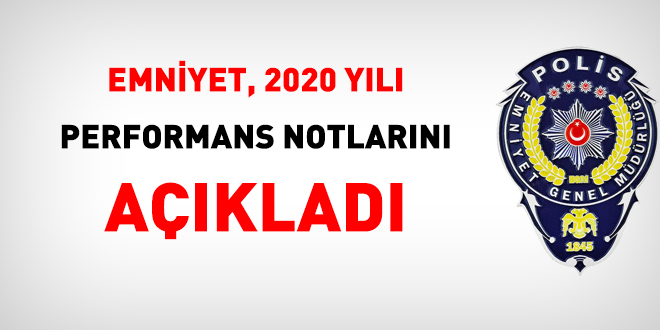 Emniyet, 2020 ylna ait performans notlarn aklad