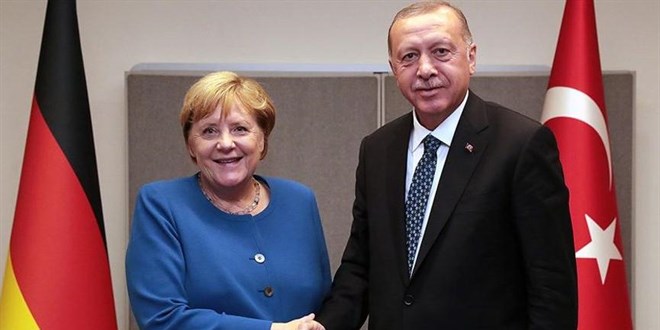 Cumhurbaşkanı Erdoğan, Merkel ile görüştü