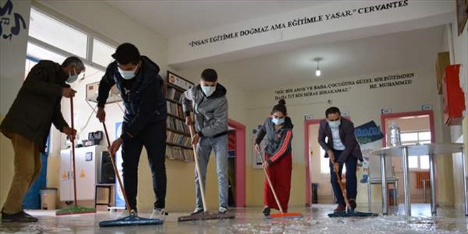 Köy okulları yüz yüze eğitime hazırlanıyor
