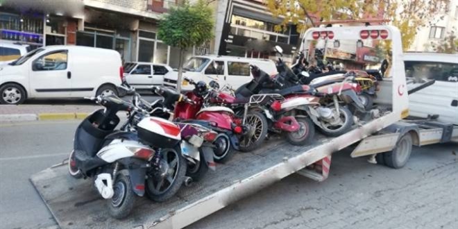 642 motosiklet ve motorlu bisiklet trafikten men edildi