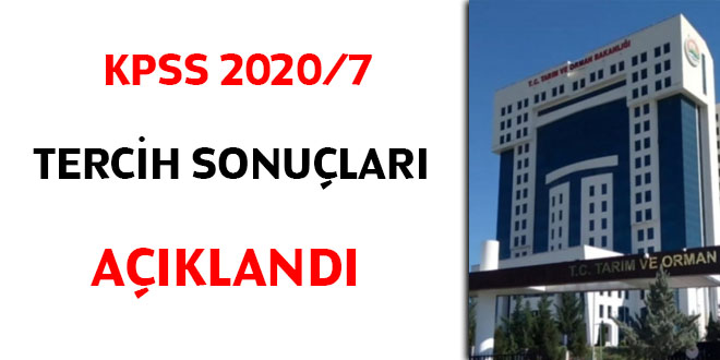 KPSS 2020/7 tercih sonular akland