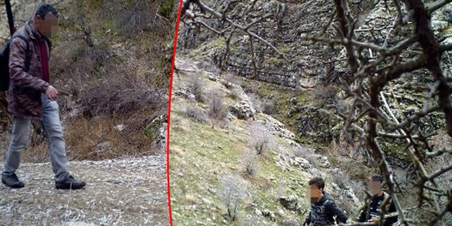 Yaban keçilerinin peşine düşen avcılar, fotokapana yakalandı