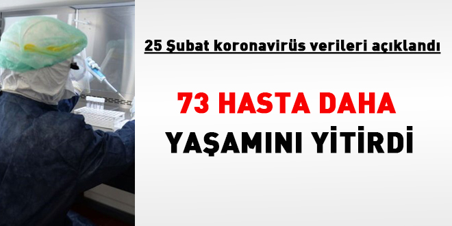 Vaka sayıları açıklandı: 73 kişi daha hayatını kaybetti