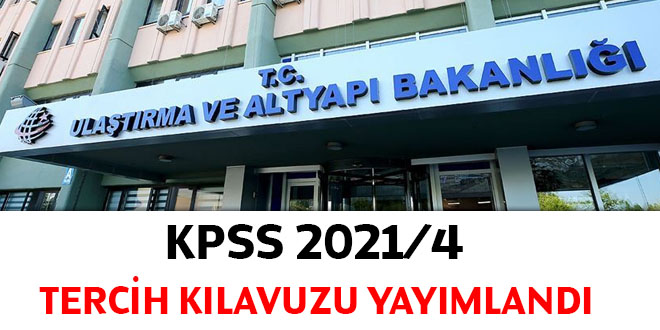 KPSS 2021/4 tercih klavuzu yaymland