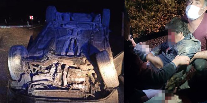 Foça eski Belediye Başkanı Demirağ, otomobili ile takla attı