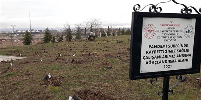 Ankara'da vefat eden salk alanlar ansna fidan dikildi