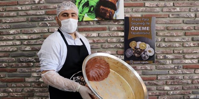 Adana'da kripto para ile çiğ köfte satışı